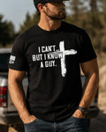 TRENZ SHIRT COMPANY Men's Christian Cotton-Polyester Short-Sleeve Tshirt - "I Can't But I Know A Guy" Cross Biblical Print, Faith-Based Fashion, Bible Verse Graphic Casual Top, Christian Clothing, Men's Graphic Tees